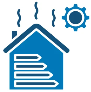 Pictogram van een goed geïsoleerd huis