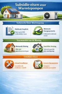 Overzicht van de subsidie-eisen voor warmtepompen
