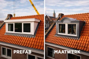Vergelijking van een prefab dakkapel en een dakkapel op maat