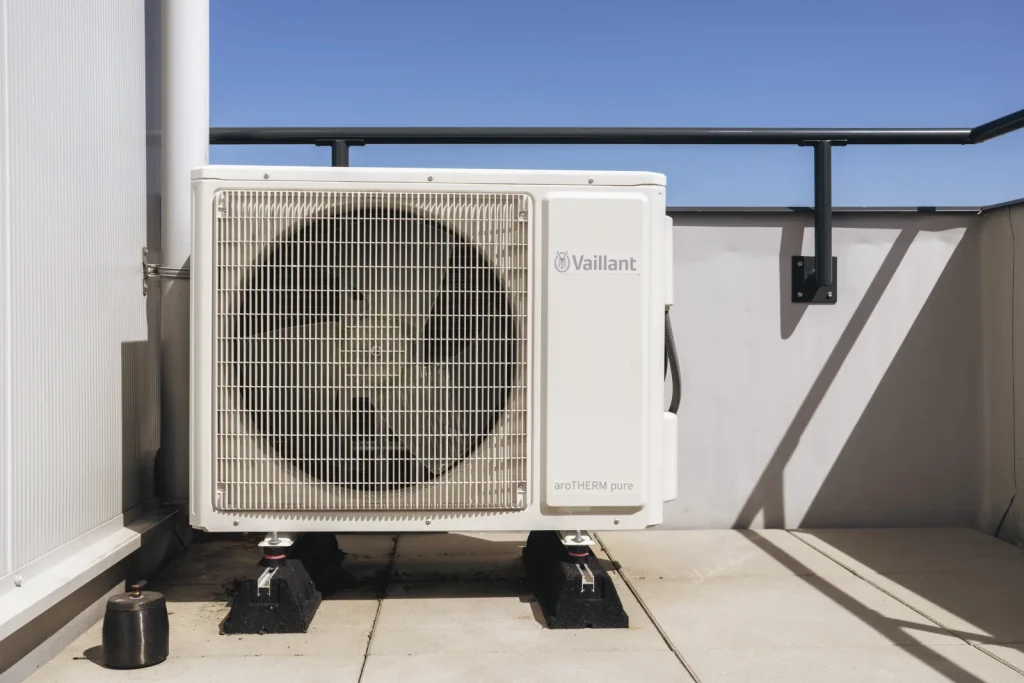 Buitenunit van een warmtepomp