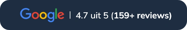 Google-beoordeling 4,7 uit 5 met ruim 159 reviews