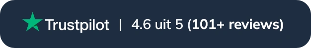Trustpilot-beoordeling 4,6 uit 5 met ruim 101 reviews
